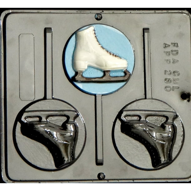 NEW 3" Ice Skate Lollipop Chocolate Candy Mold from CK 6250 NEW 3" Ice Skate Lollipop Chocolate Candy Mold from CK 6250